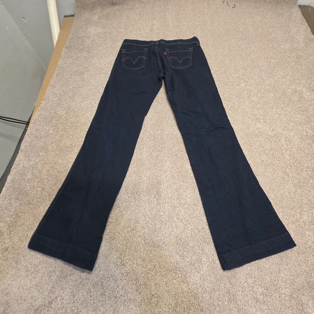 Levi's Dark Indigo Flare Jeans - Women's Wide Leg - Picture 2 of 12